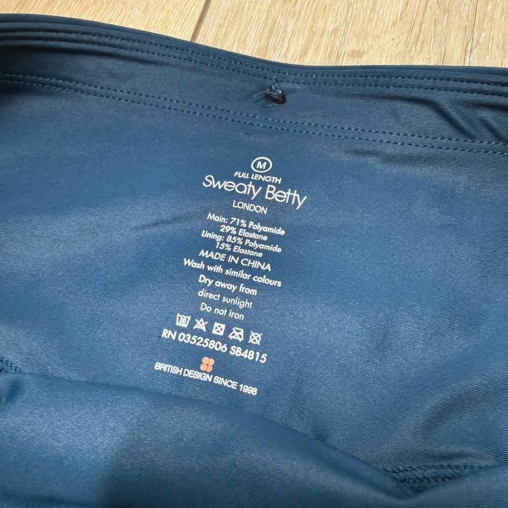 Sweaty Betty Full Length Leggings Teal Women’s Medium - Picture 6 of 11